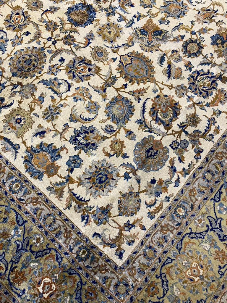 9 x 12 Persian Kashan Rug IVORY #F-6660