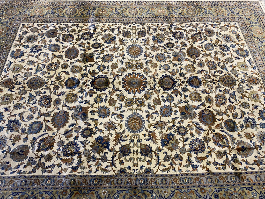 9 x 12 Persian Kashan Rug IVORY #F-6660