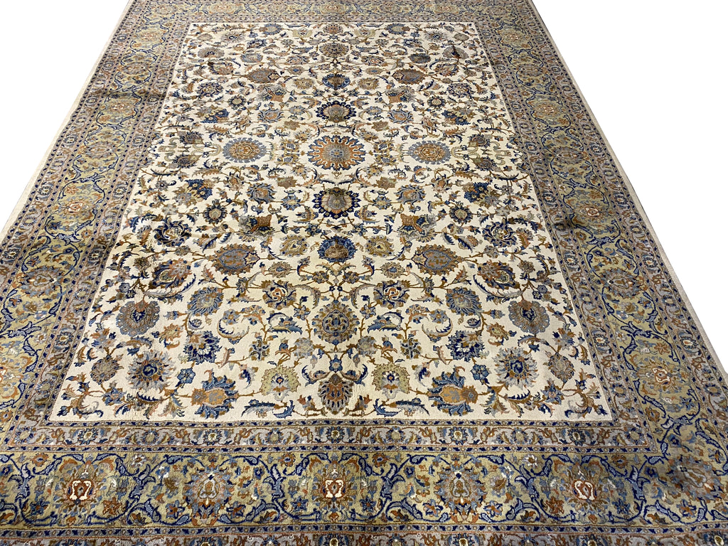 9 x 12 Persian Kashan Rug IVORY #F-6660
