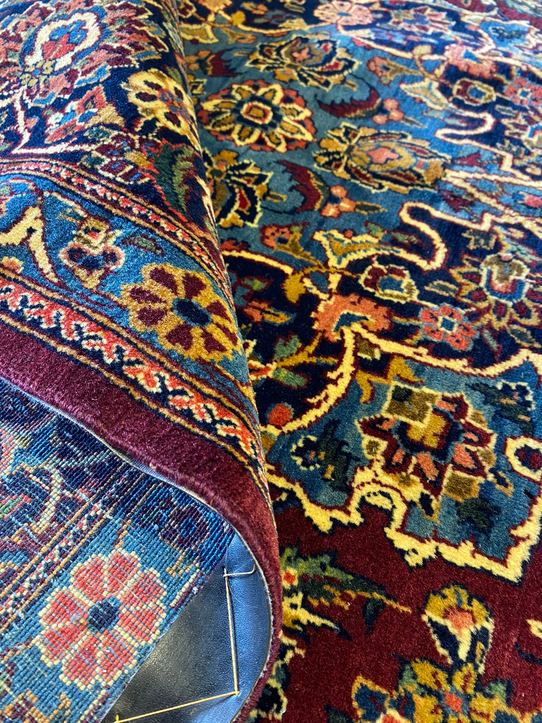 6.10 x 10.5 Authentic Persian Kashan Rug High Quality 1970's #F-6663