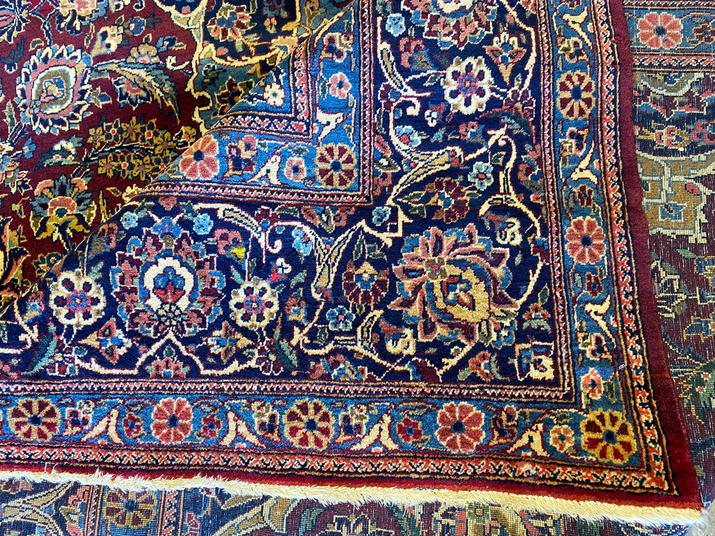 6.10 x 10.5 Authentic Persian Kashan Rug High Quality 1970's #F-6663