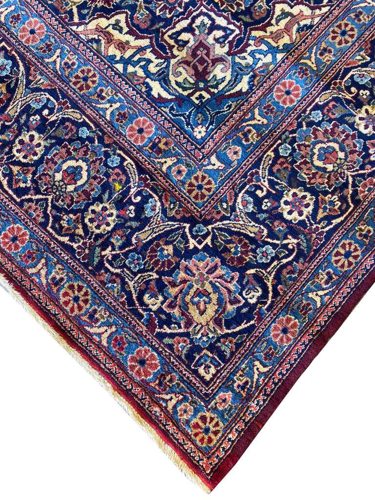 6.10 x 10.5 Authentic Persian Kashan Rug High Quality 1970's #F-6663