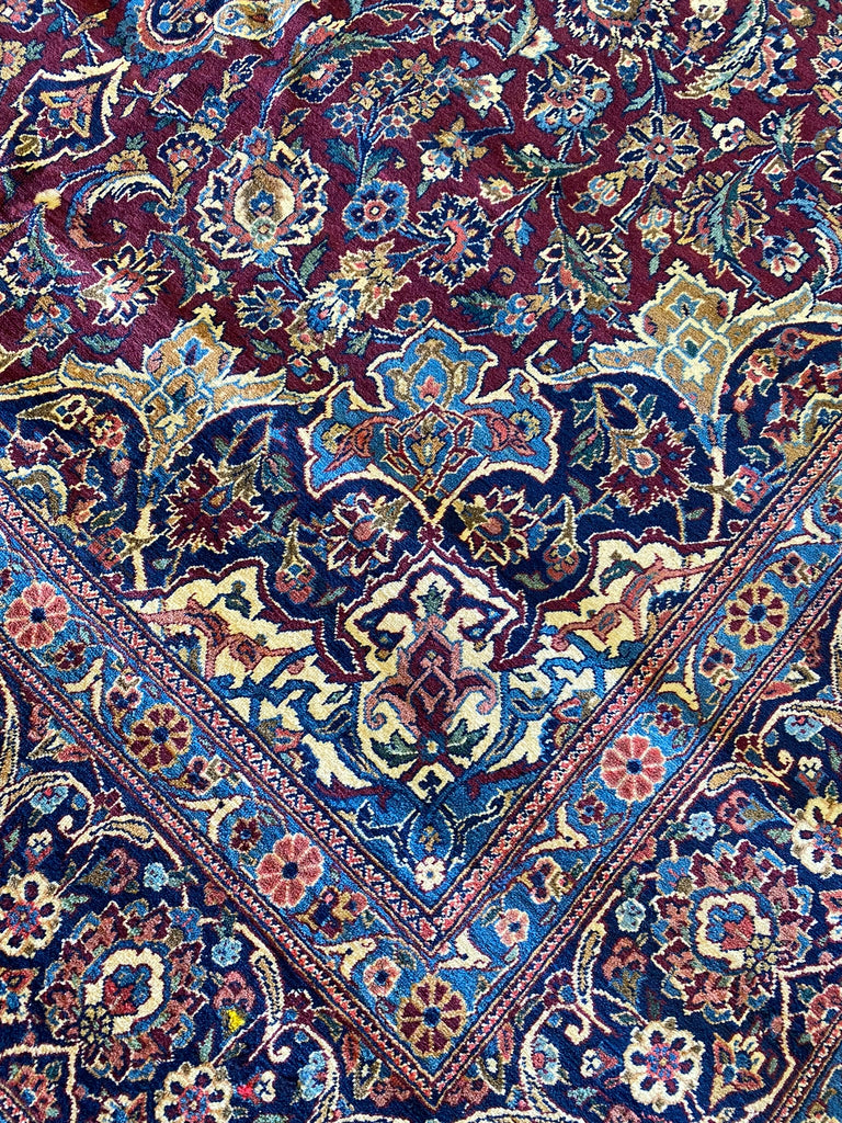 6.10 x 10.5 Authentic Persian Kashan Rug High Quality 1970's #F-6663