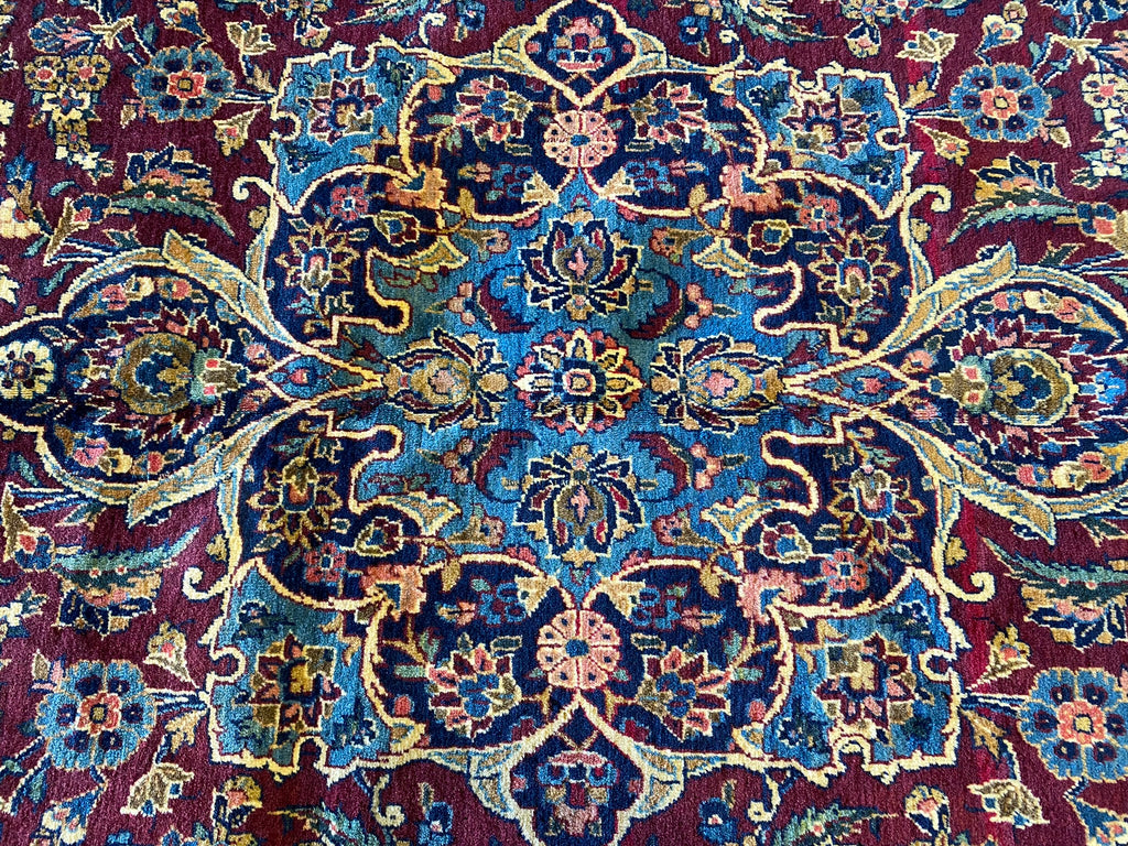 6.10 x 10.5 Authentic Persian Kashan Rug High Quality 1970's #F-6663