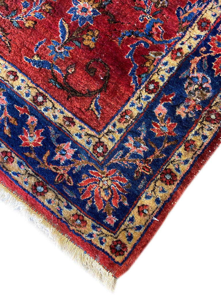 3.3 x 5.4 Antique Persian Sarouk Mohajeran 1930's #F-6664