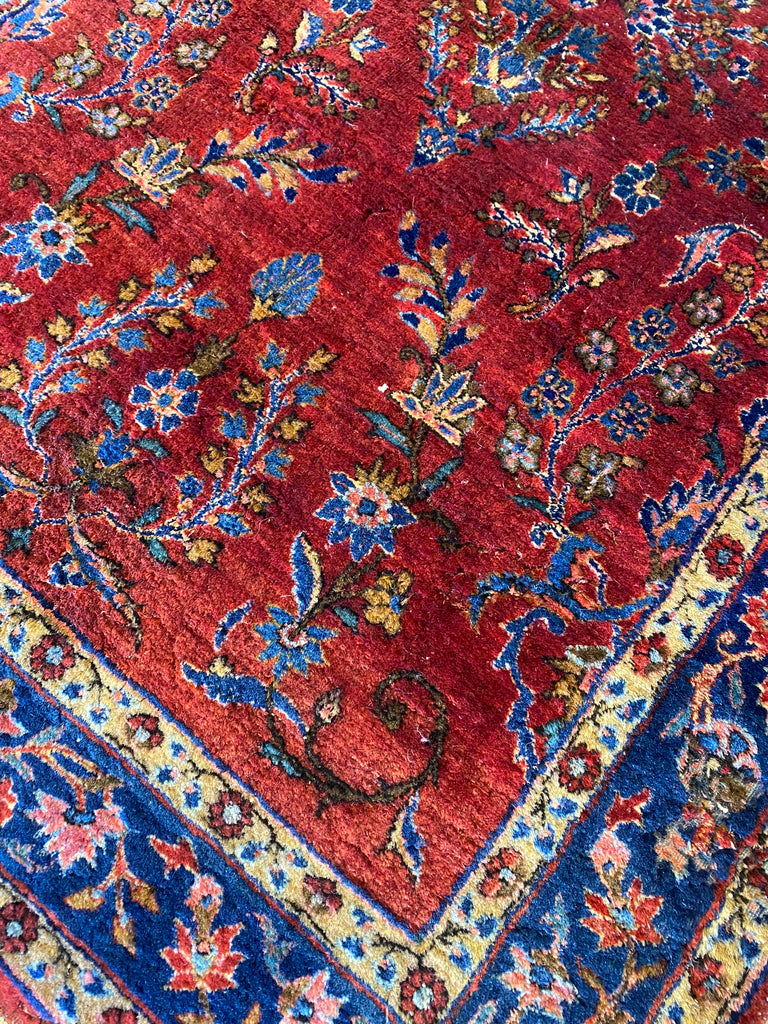 3.3 x 5.4 Antique Persian Sarouk Mohajeran 1930's #F-6664