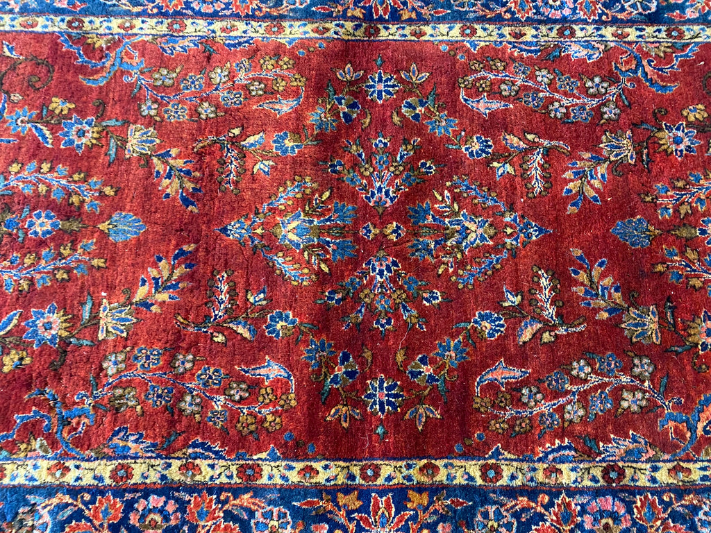3.3 x 5.4 Antique Persian Sarouk Mohajeran 1930's #F-6664
