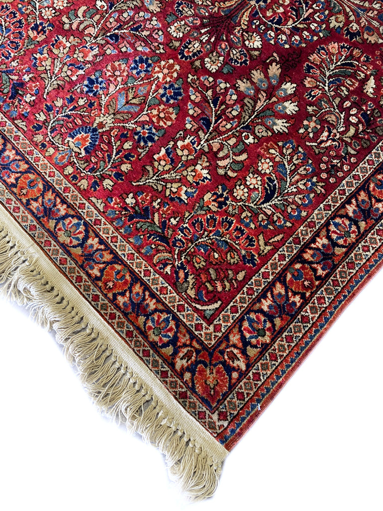 3.3 x 5 antique Persian Sarouk Rug 1930's #F-6666