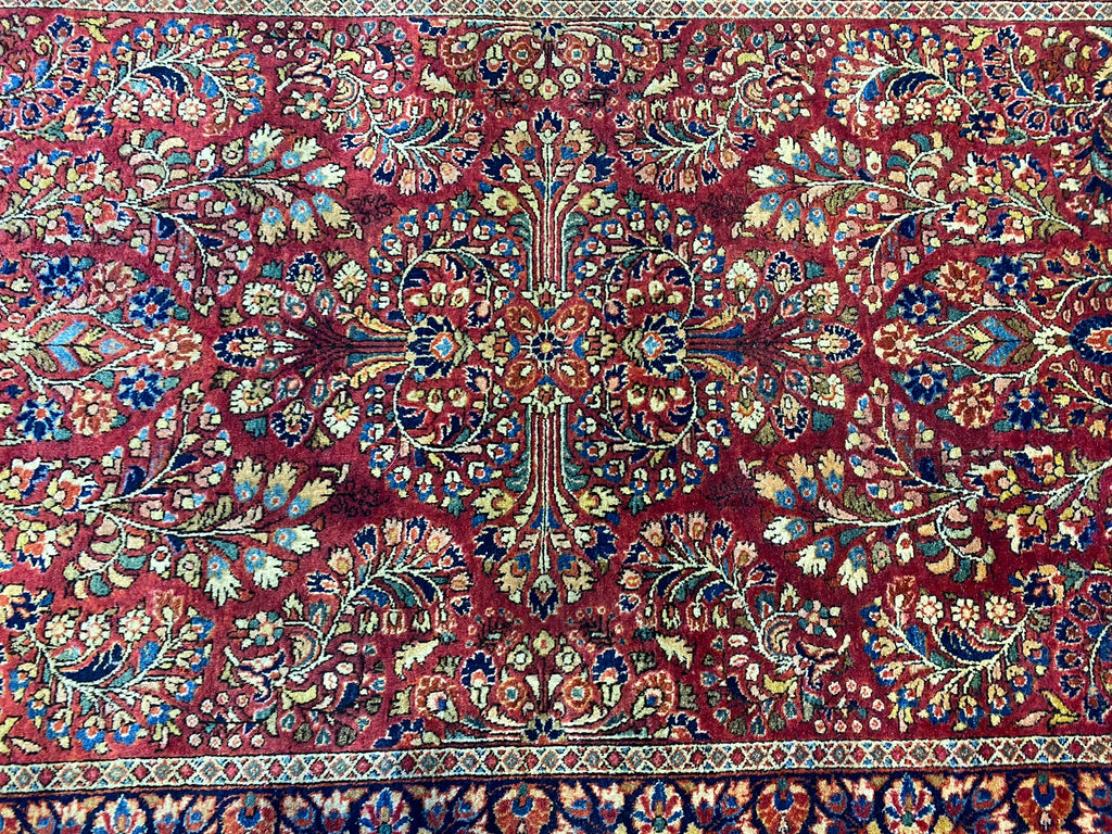 3.3 x 5 antique Persian Sarouk Rug 1930's #F-6666