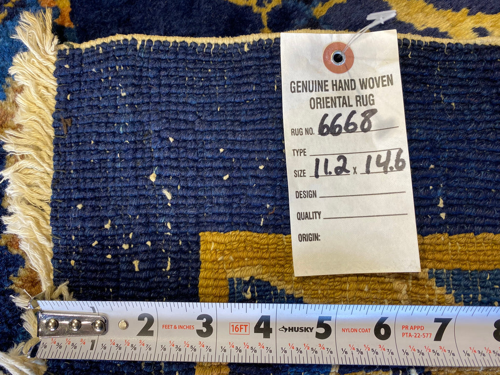 11.2 x 14.6 Antique Art Deco Chinese Beijing Rugs 1930's #F-6668