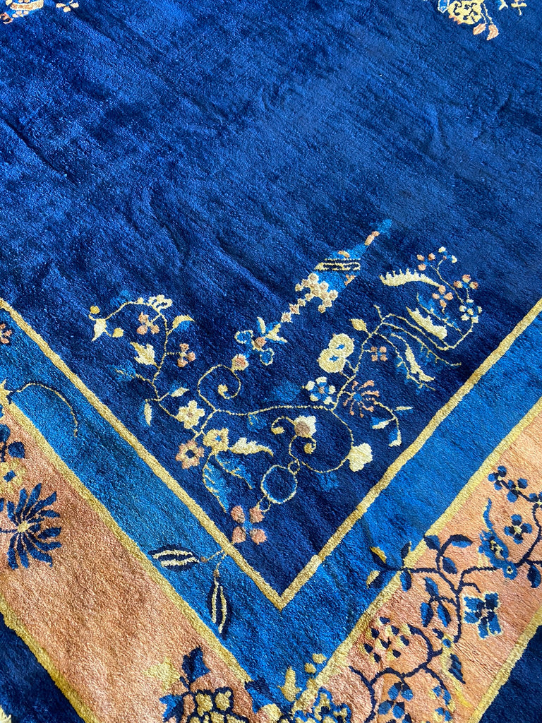 11.2 x 14.6 Antique Art Deco Chinese Beijing Rugs 1930's #F-6668