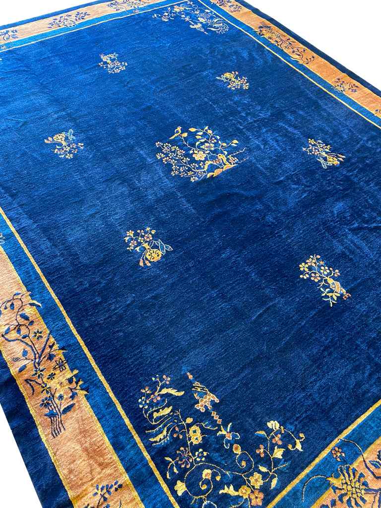 11.2 x 14.6 Antique Art Deco Chinese Beijing Rugs 1930's #F-6668