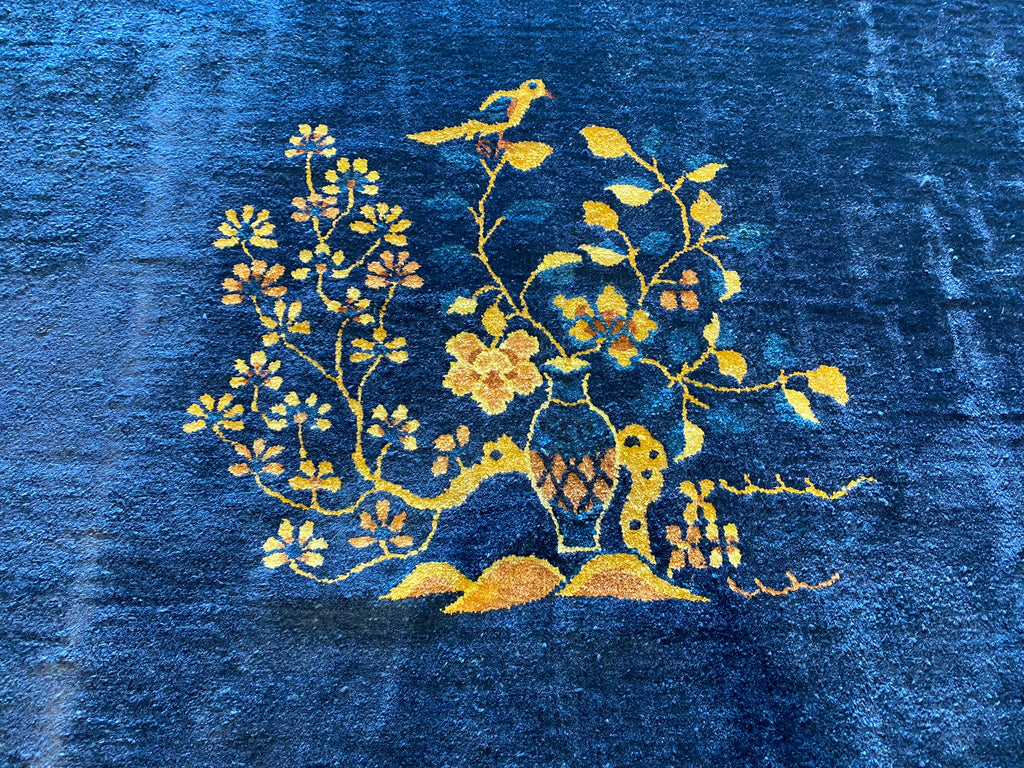 11.2 x 14.6 Antique Art Deco Chinese Beijing Rugs 1930's #F-6668