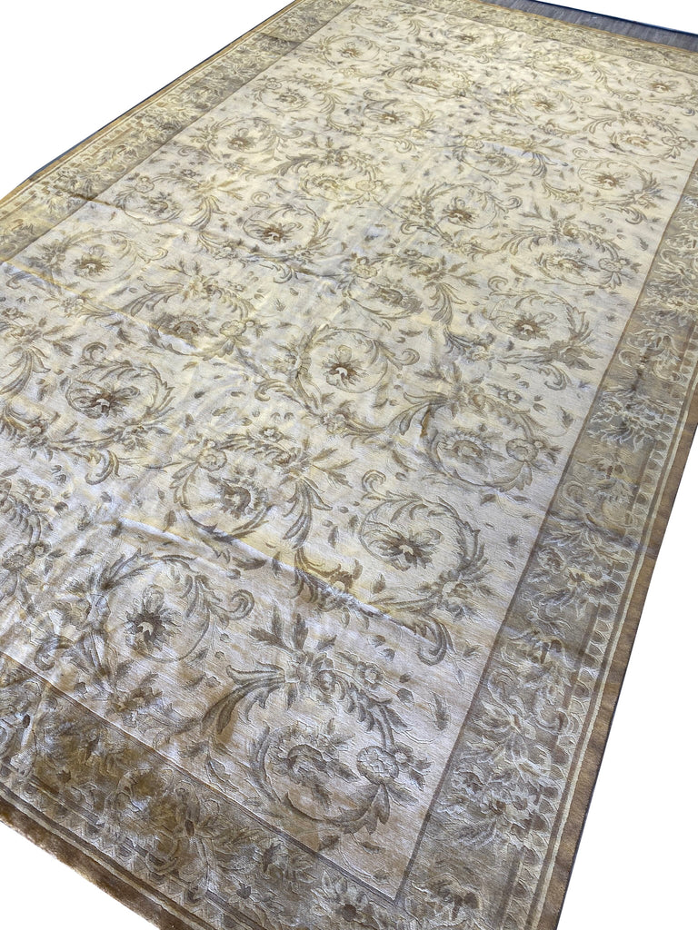 13.6 x 22.10 Oversize Handmade Nepali Quality Transitional Rug Fine Soft Wool #PIX-58