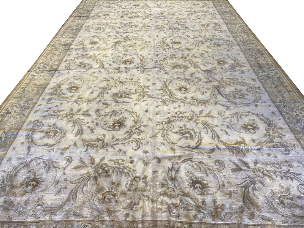 13.6 x 22.10 Oversize Handmade Nepali Quality Transitional Rug Fine Soft Wool #PIX-58