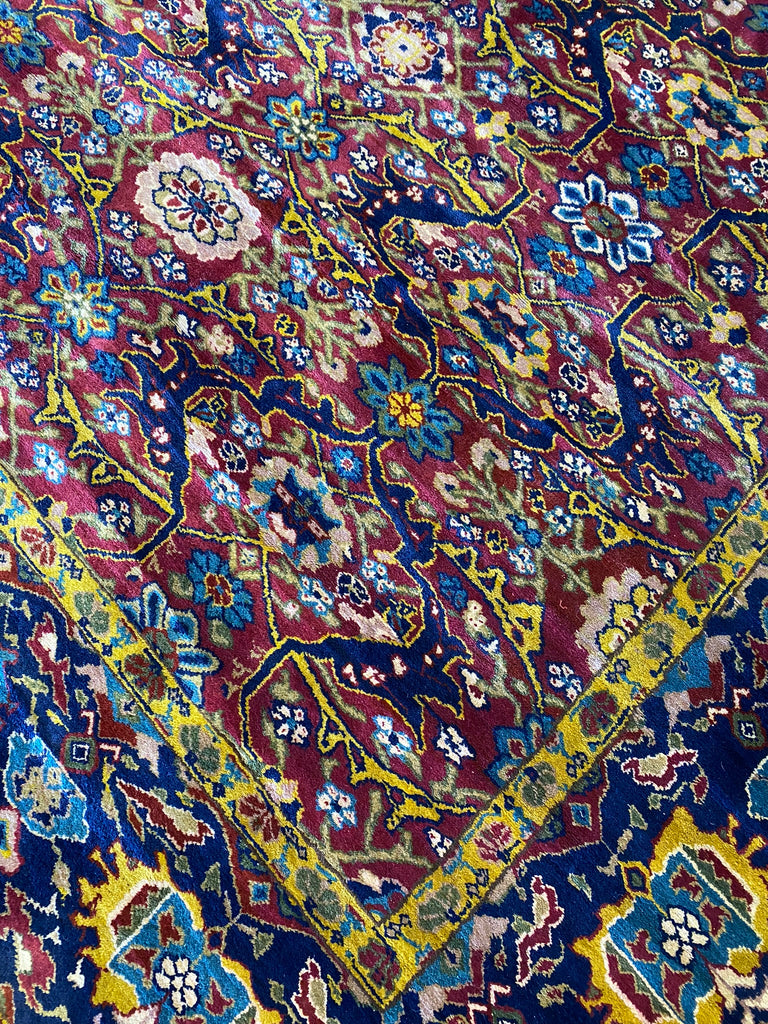 12.6 x 21.2 Antique Handmade Armenian Soltanabad Large Rug #PIX-333