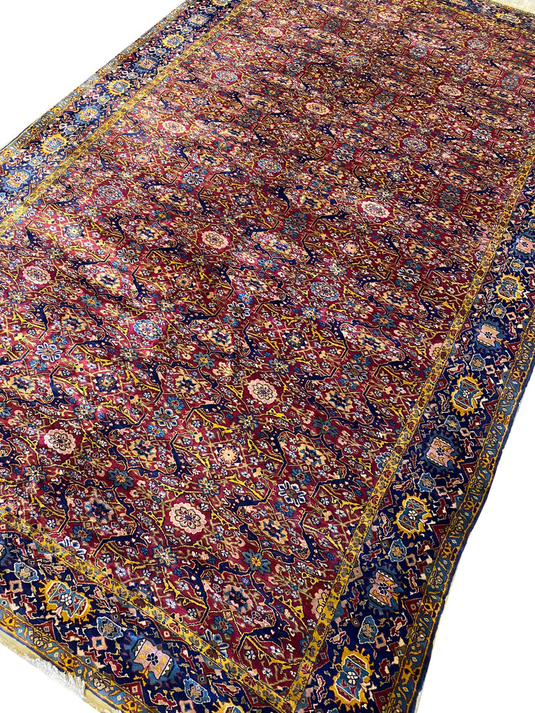 12.6 x 21.2 Antique Handmade Armenian Soltanabad Large Rug #PIX-333