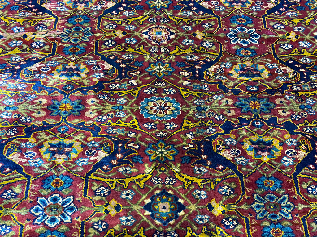 12.6 x 21.2 Antique Handmade Armenian Soltanabad Large Rug #PIX-333