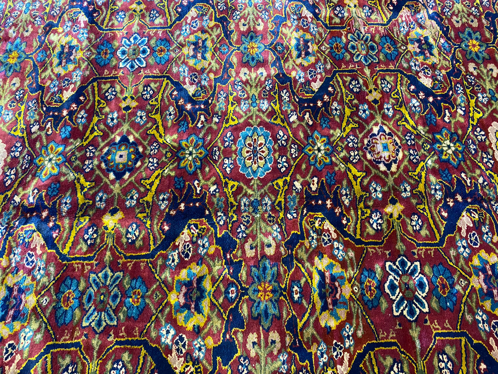 12.6 x 21.2 Antique Handmade Armenian Soltanabad Large Rug #PIX-333