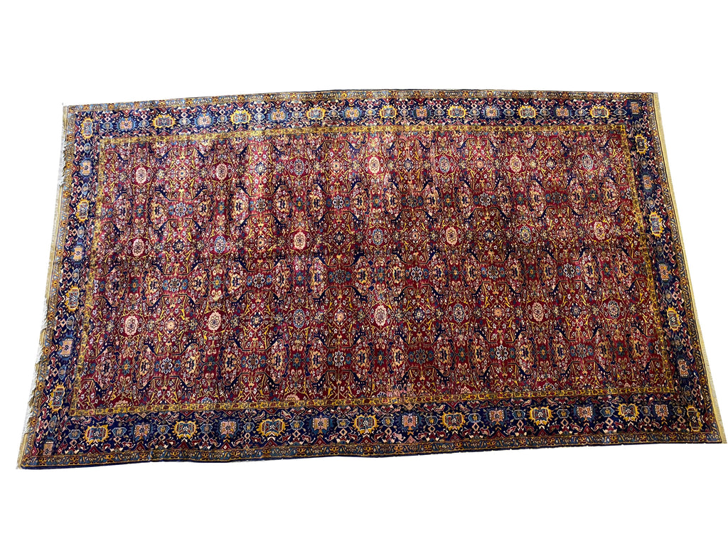 12.6 x 21.2 Antique Handmade Armenian Soltanabad Large Rug #PIX-333