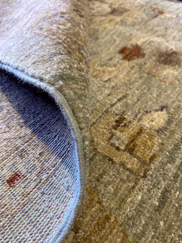 13.7 x 18.11 LIGHTGREEN Neutral Chobi Peshawar Rug Ziglar Oversize Carpet #PIX-15432