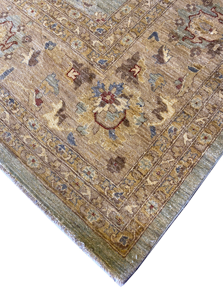 13.7 x 18.11 LIGHTGREEN Neutral Chobi Peshawar Rug Ziglar Oversize Carpet #PIX-15432