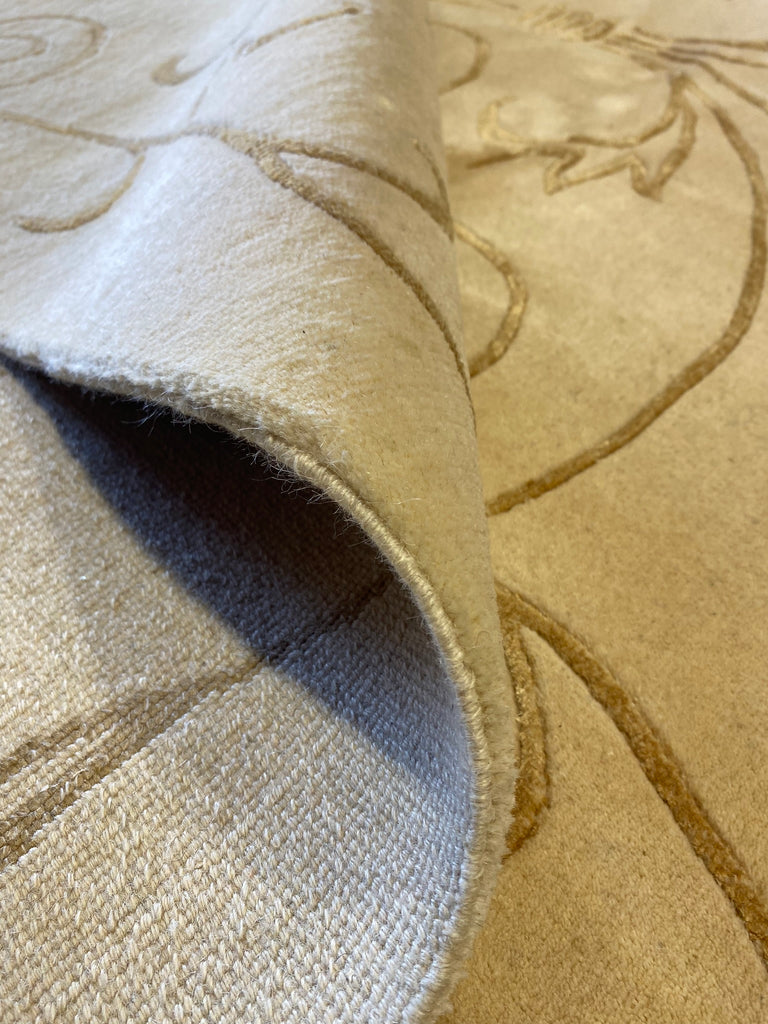 10 x 14.1 Modern Carpet Wool and Silk Quality Wool Handmade Contemporary Nepali Rug #F-6669