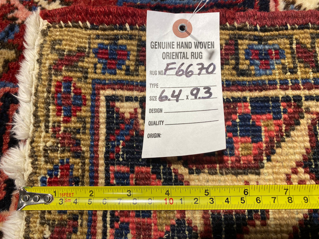 6.4 x 9.3 Persian Heriz Rug #F-6670