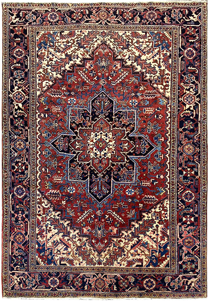 6.4 x 9.3 Persian Heriz Rug #F-6670