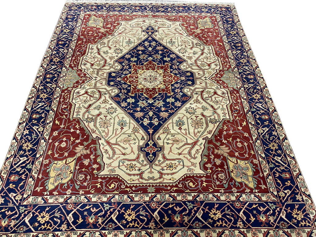 8 x 10.2 New Serapi Rug Handmade Wool #F-6671