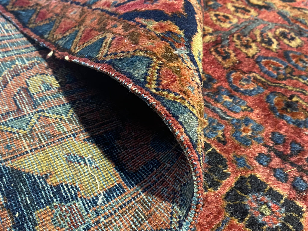 4.3 x 6.6 Antique Persian Sarouk Rug 1930's #F-6672