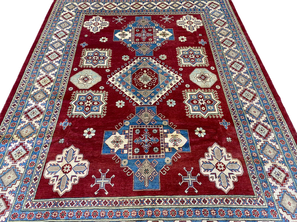 9' x 12' Super-Kazak-Silky-Quality-Wool-Handmade-Afghan-Rug.jpg