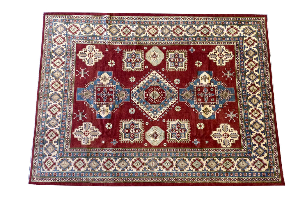 9' x 12' Super-Kazak-Silky-Quality-Wool-Handmade-Afghan-Rug.jpg