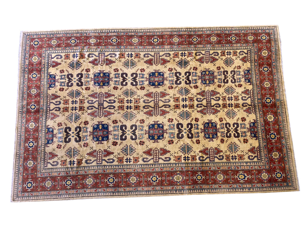 8' x 14' Afghan-Handmade-Wool-Kazak-Rug.jpg