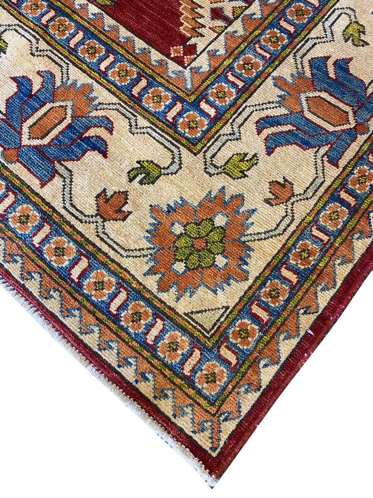 9 x 12.5 SUPER Handmade Fine Silky Wool Kazak Rug #PIX-24382