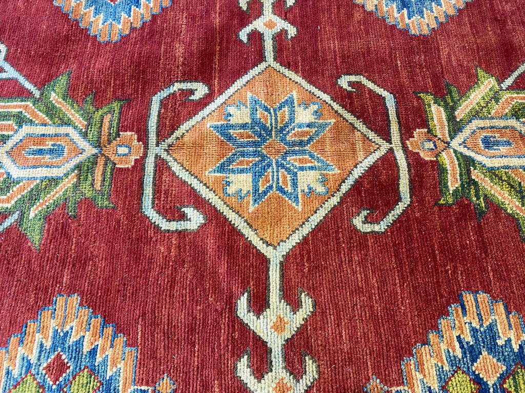 9 x 12.5 SUPER Handmade Fine Silky Wool Kazak Rug #PIX-24382