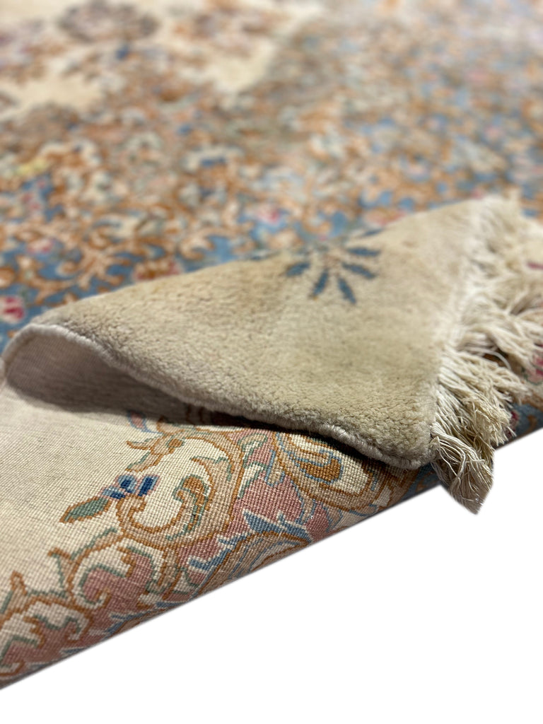 11.5 x 11.8 Ivory SQUARE Authentic Persian Craftsmanship Kerman Rug 23666