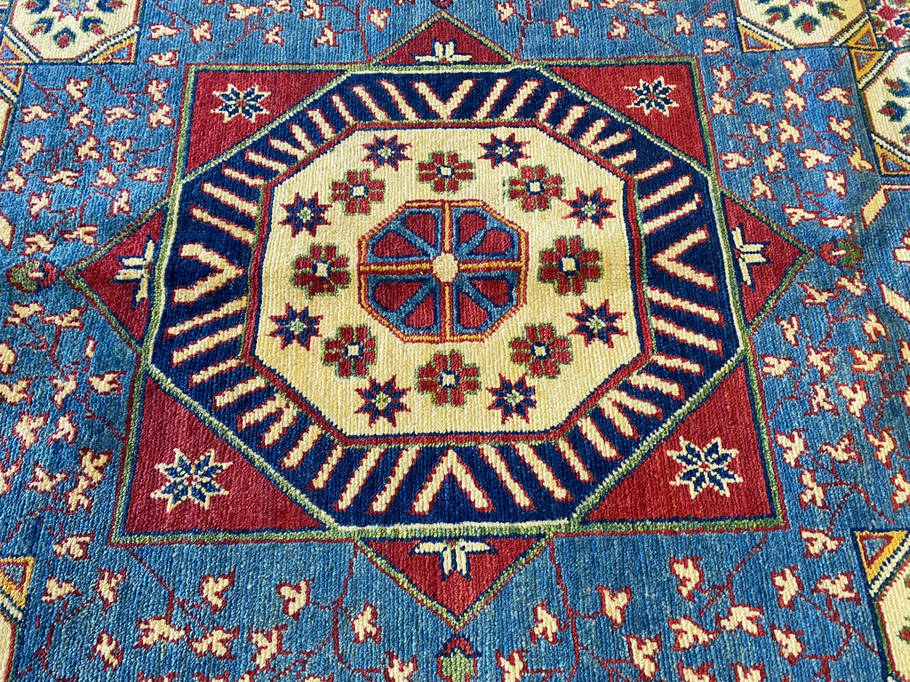 8.10 x 12.7 Fine Quality handmade Wool Super Kazak Afghan Mamlook Rug  #PIX-26837