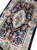 Load image into Gallery viewer, 5 x 8 Handmade Bamboo Silk Aubusson Navy Blue #F-6678