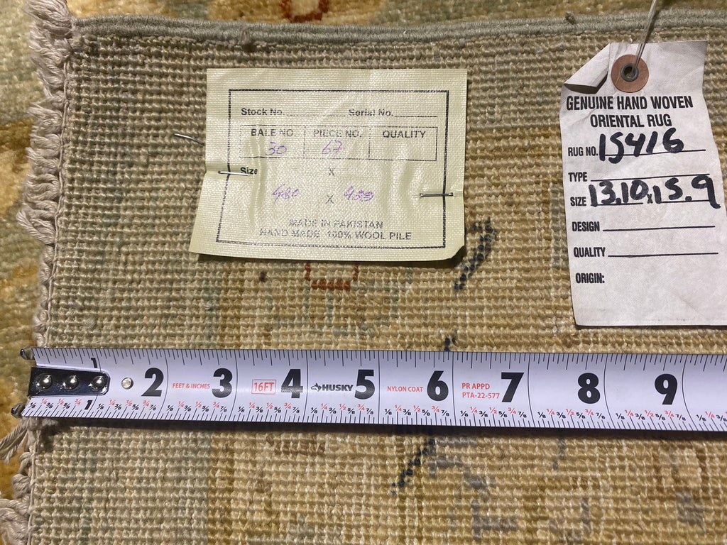 13.10 x 15.9 SQUAIRSH Neutral Chobi Peshawar Large Rug 15416