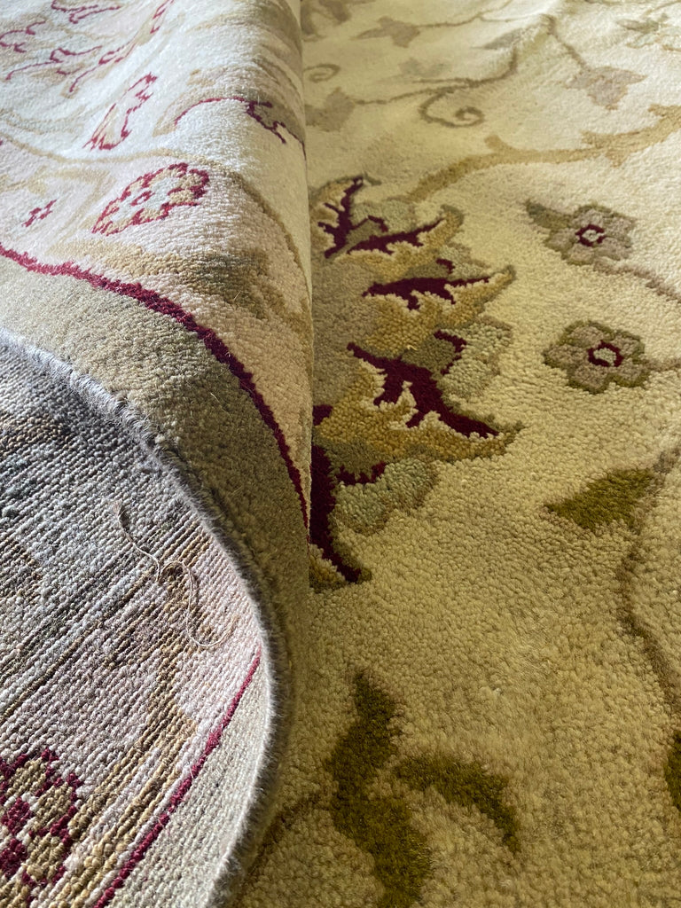 12 x 15.4 Ivory Oushak Mahal New Wool Rug 2339