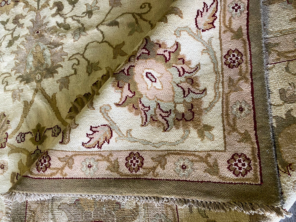12 x 15.4 Ivory Oushak Mahal New Wool Rug 2339