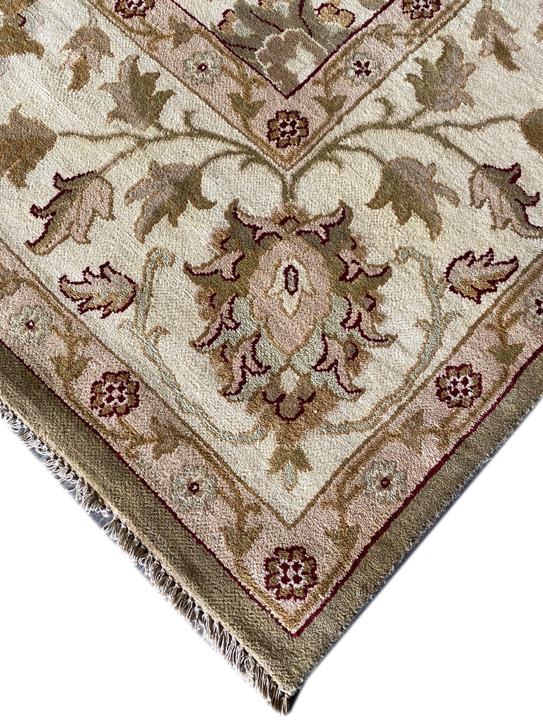 12 x 15.4 Ivory Oushak Mahal New Wool Rug 2339