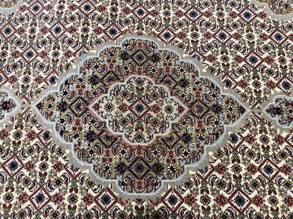 3.1 x 5.1 Fine Wool & Silk Tabriz Mahi Handmade India Area Rug #F-6683