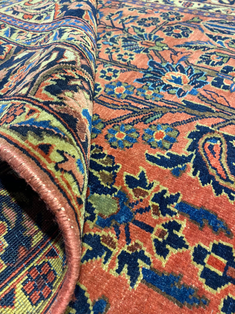 4.7 x 7.5 Antique Persian Sarouk Mohajeran Rug 1930's  #B-79595