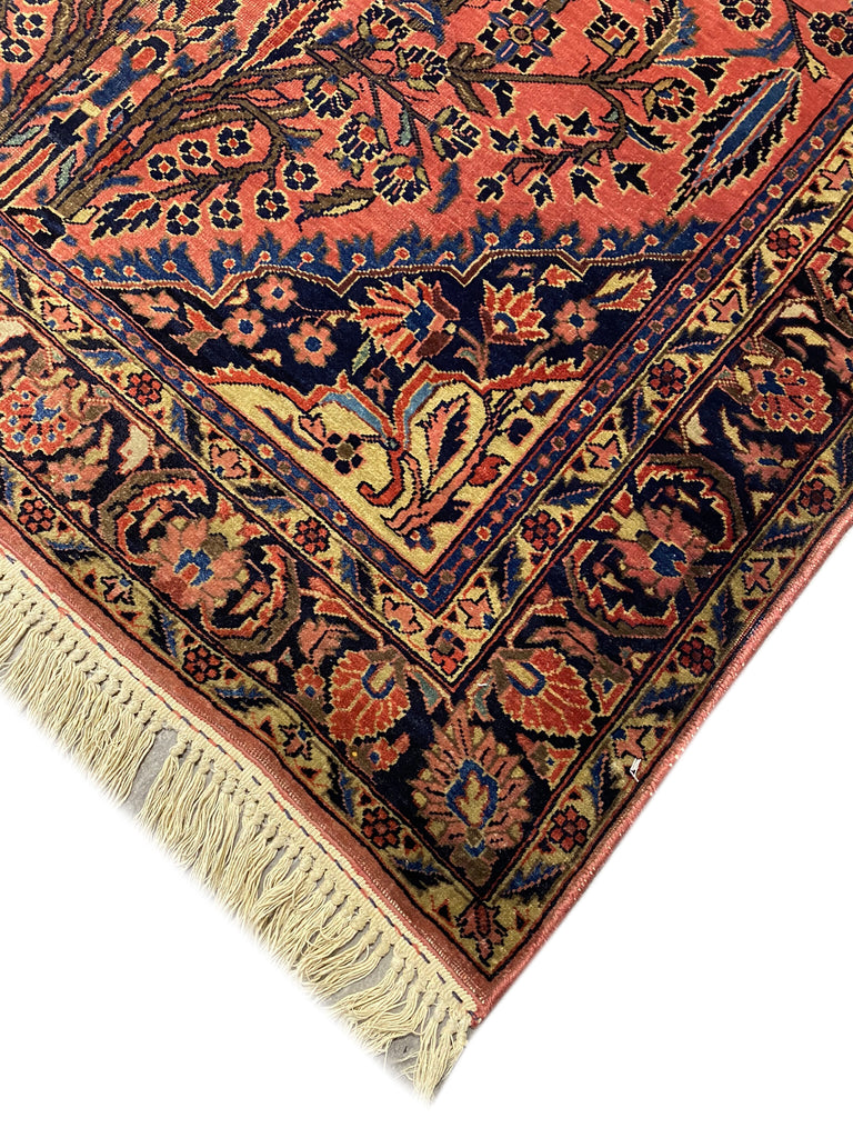 4.7 x 7.5 Antique Persian Sarouk Mohajeran Rug 1930's  #B-79595