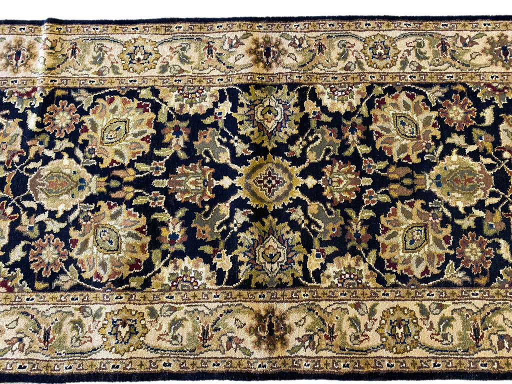2.8 x 6 Black Indian Style Hand-knotted Runner Rug 14458