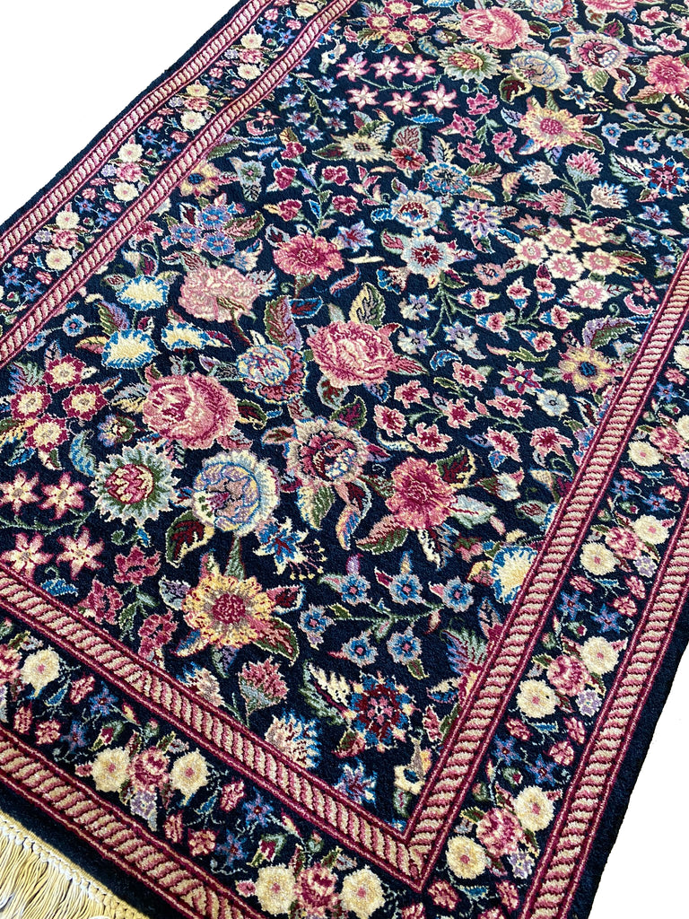 2.7 x 5.10 Beautiful Handmade Jaipour Rug COLORFUL FLORAL  #F-6689