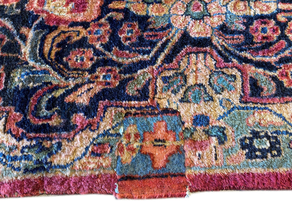 8.9 x 10.7 ANTIQUE Traditional Persian Hand-Knotted Sarouk Rug #F-6691