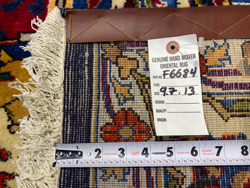 9.7 x 13 Unique Traditional Hand-Knotted High-Quality Area Rug #F-6684B